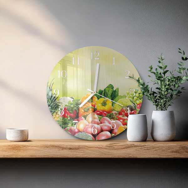 Round wall clock Vegetables