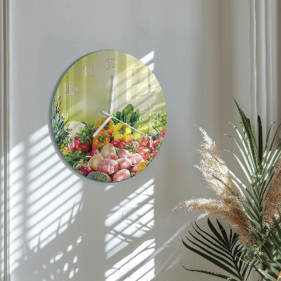 Round wall clock Vegetables