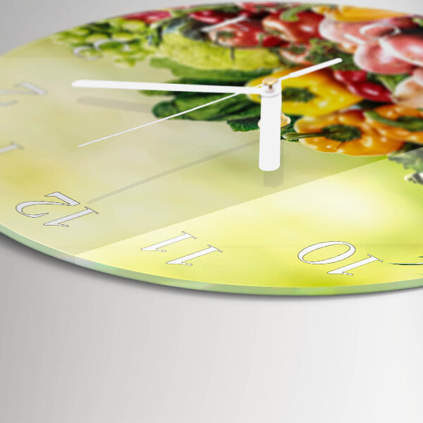 Round wall clock Vegetables