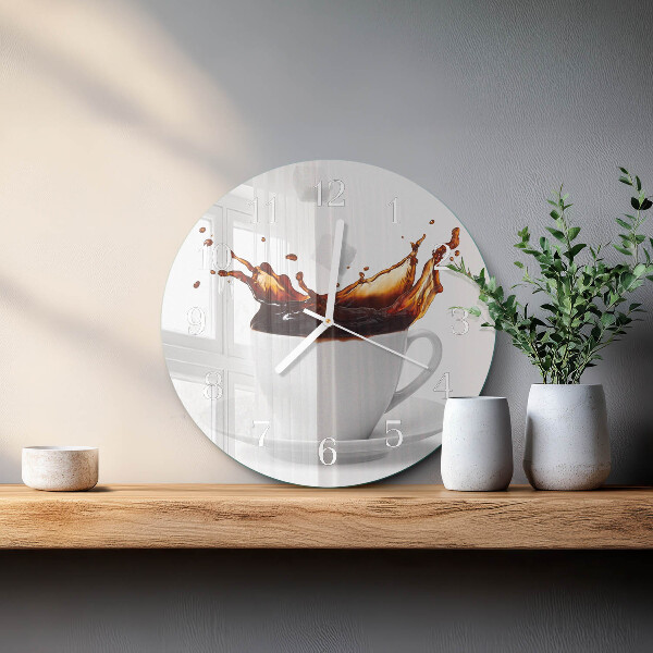 Round wall clock Coffee