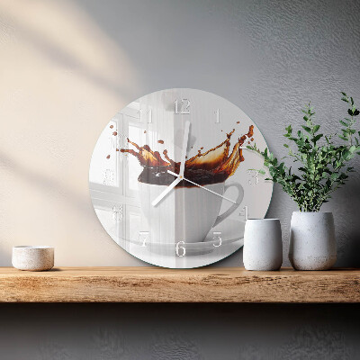 Round wall clock Coffee