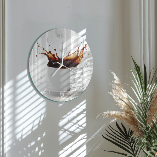 Round wall clock Coffee