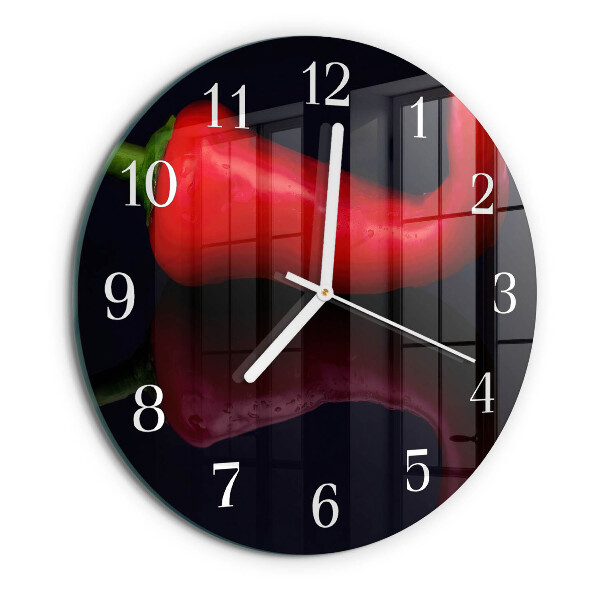 Round wall clock Chili peppers