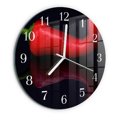Round wall clock Chili peppers