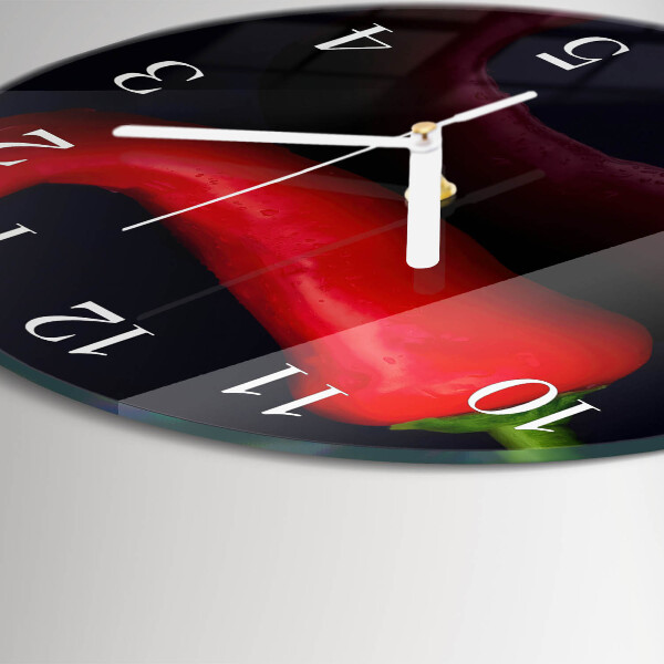 Round wall clock Chili peppers