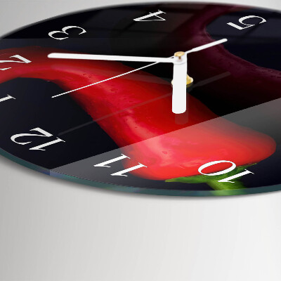 Round wall clock Chili peppers