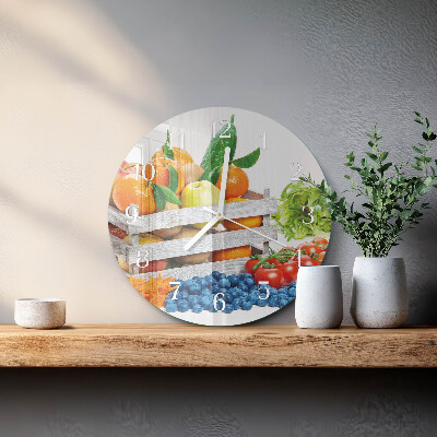 Round wall clock Vegetables