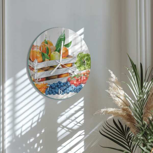 Round wall clock Vegetables