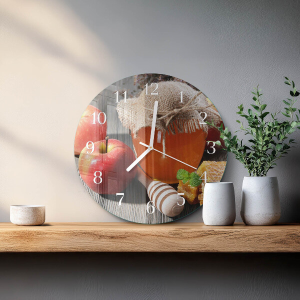 Round wall clock Apple Honey