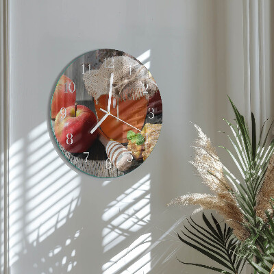 Round wall clock Apple Honey