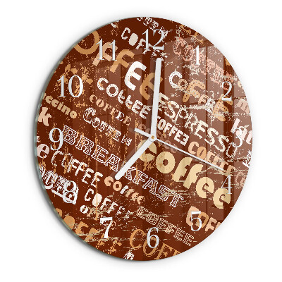 Round wall clock Coffee