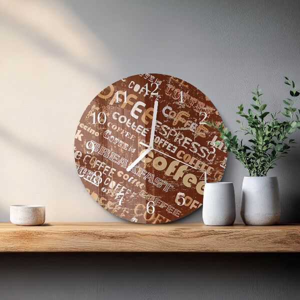 Round wall clock Coffee