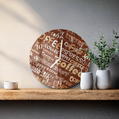 Round wall clock Coffee