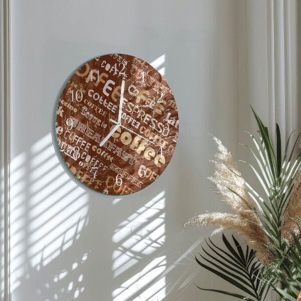 Round wall clock Coffee