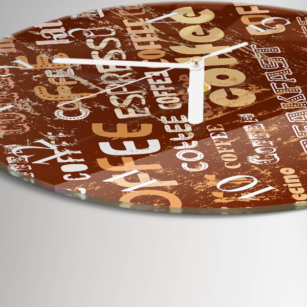 Round wall clock Coffee