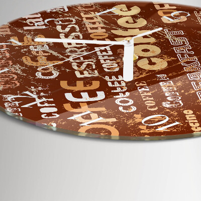 Round wall clock Coffee