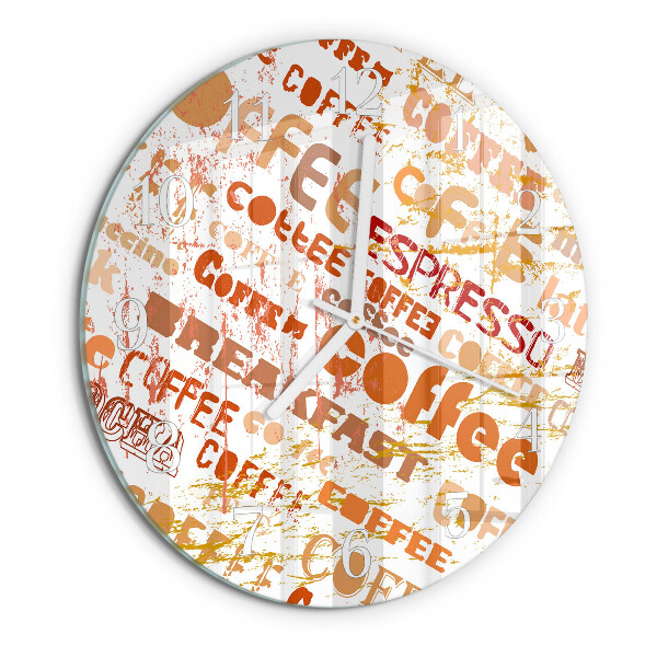 Round wall clock Coffee