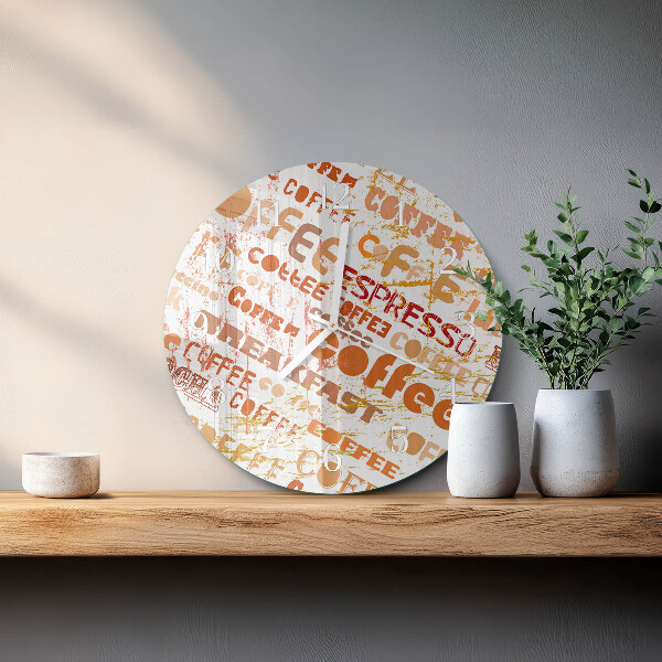 Round wall clock Coffee