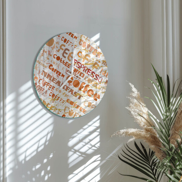 Round wall clock Coffee