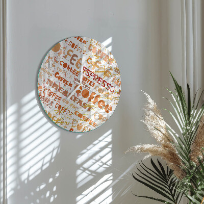 Round wall clock Coffee