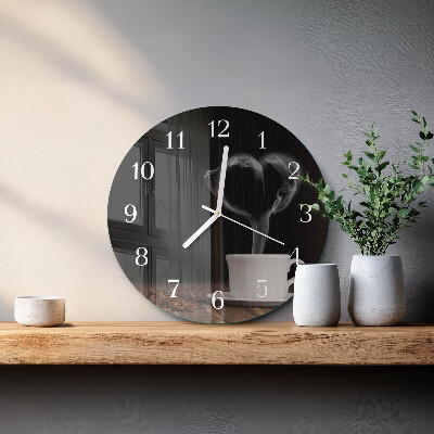 Round wall clock Coffee