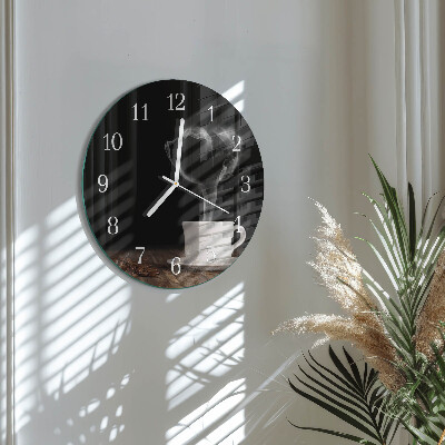 Round wall clock Coffee