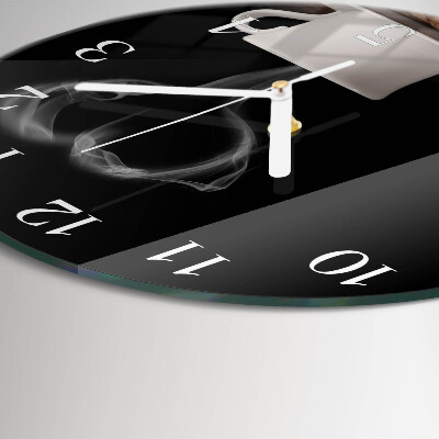 Round wall clock Coffee