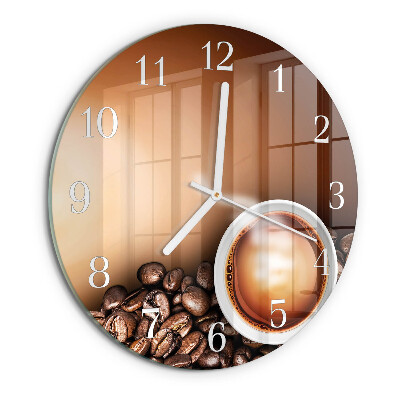 Round wall clock Coffee