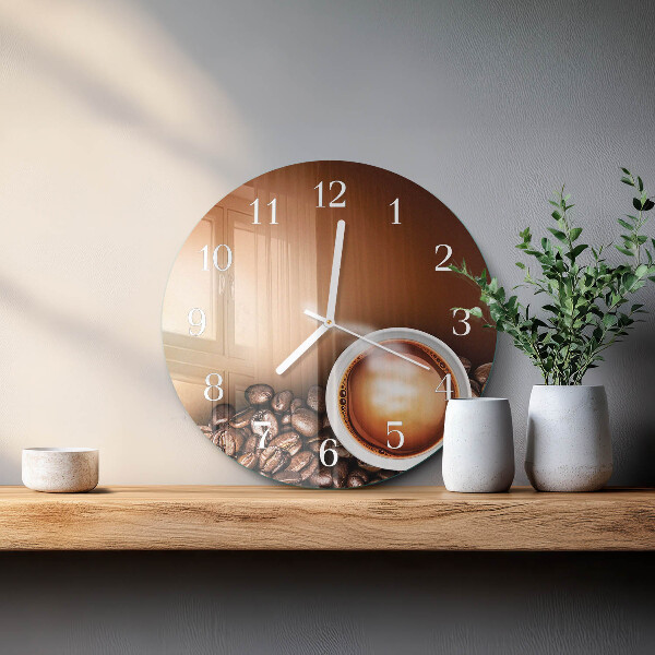 Round wall clock Coffee