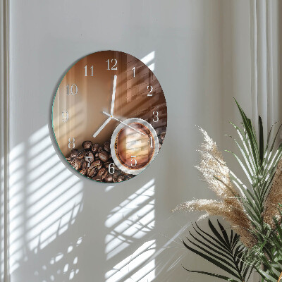 Round wall clock Coffee