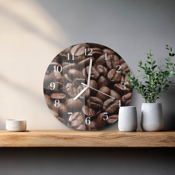 Round wall clock Coffee Beans