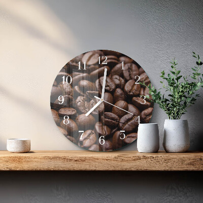 Round wall clock Coffee Beans