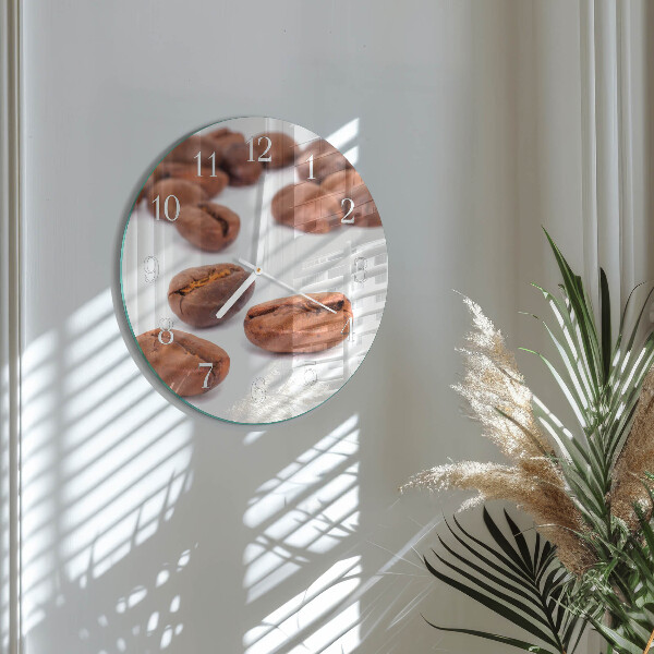 Round wall clock Coffee Beans