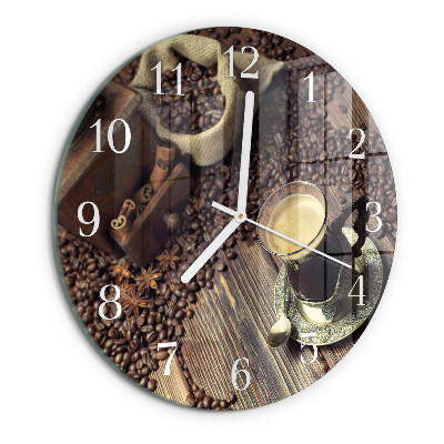 Round wall clock Coffee