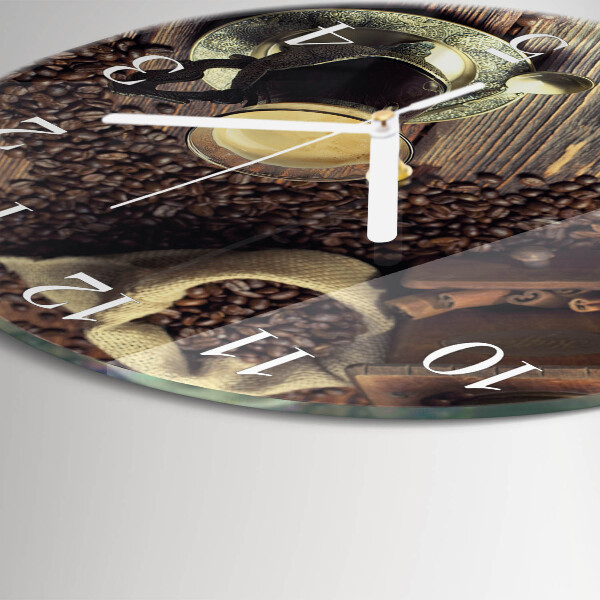Round wall clock Coffee