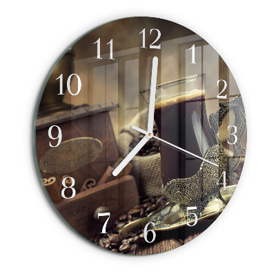 Round wall clock Coffee