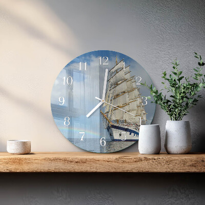 Round wall clock Ship