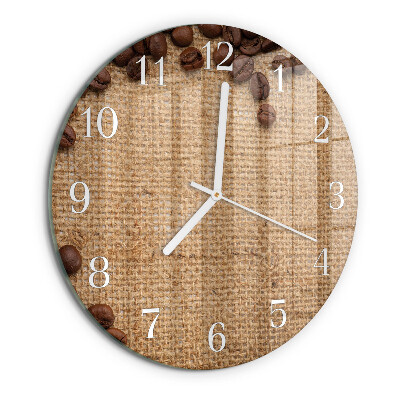 Round wall clock Coffee Beans