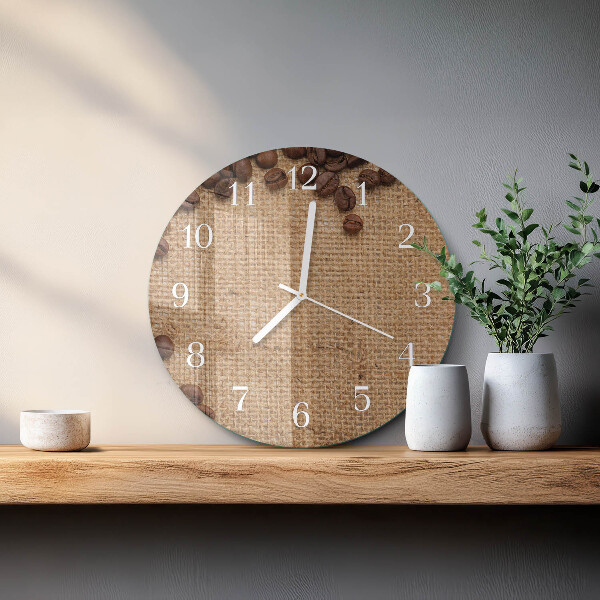Round wall clock Coffee Beans