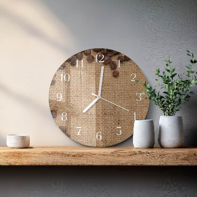 Round wall clock Coffee Beans