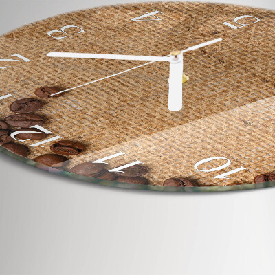 Round wall clock Coffee Beans