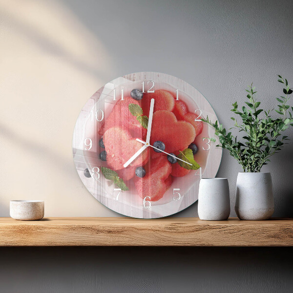Round wall clock Watermelon Heart