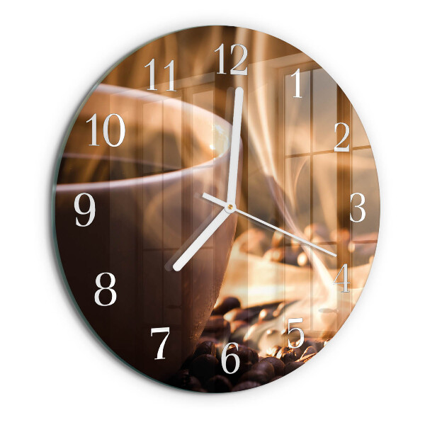 Round wall clock Coffee