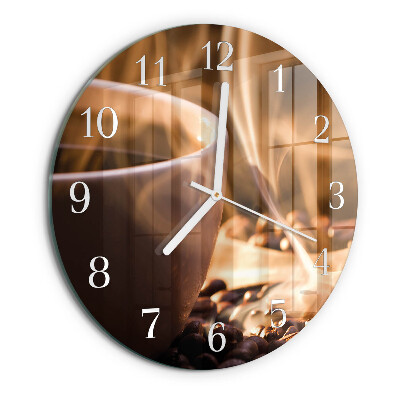 Round wall clock Coffee