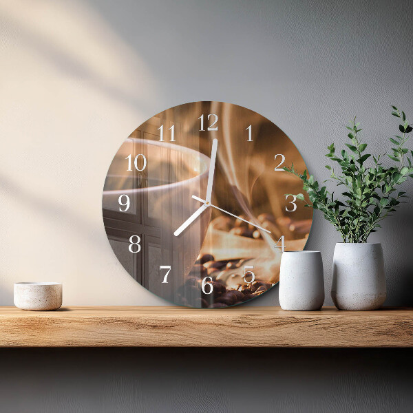 Round wall clock Coffee