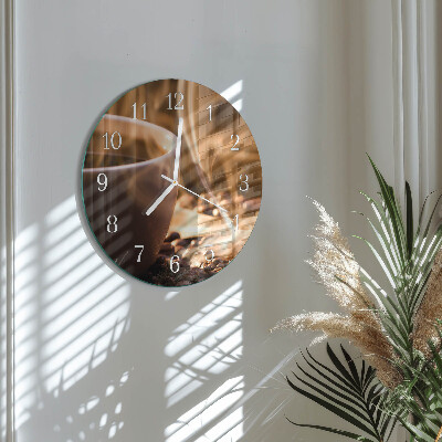 Round wall clock Coffee