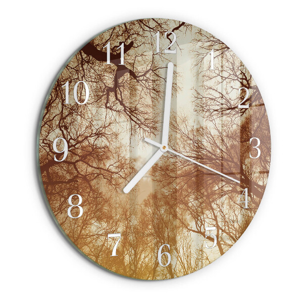Round wall clock Tree crowns