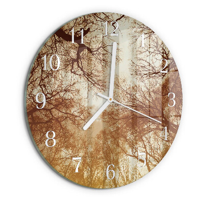 Round wall clock Tree crowns