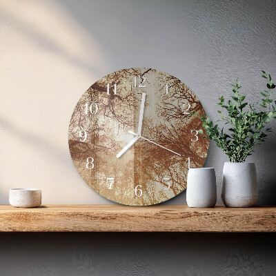 Round wall clock Tree crowns