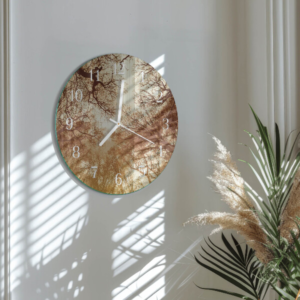 Round wall clock Tree crowns